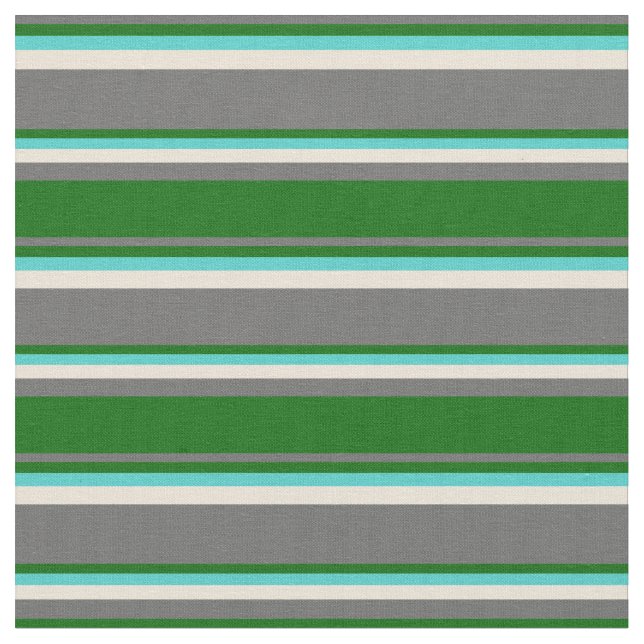 Tecido Cinzas Escuras, Verde Escuro, Turquesa e Linhas Bi (Detalhe)