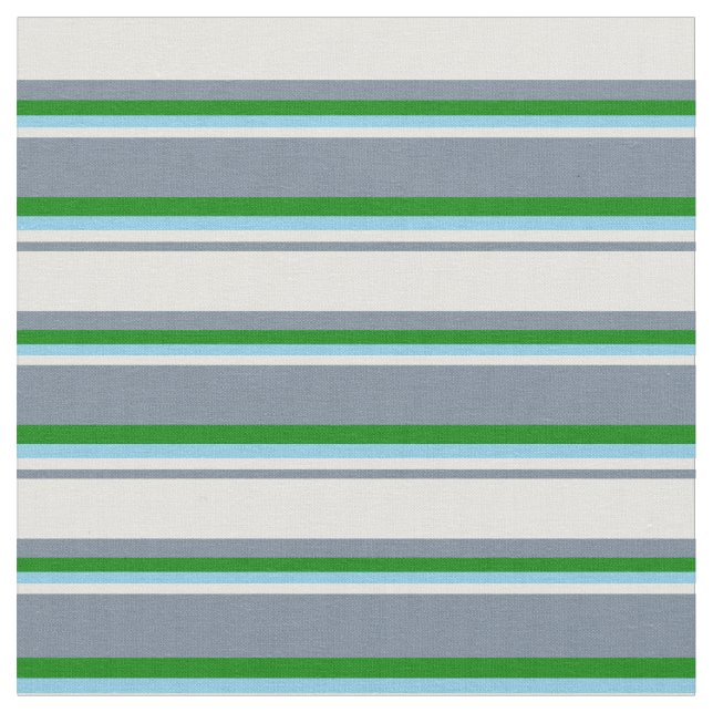 Tecido Cinzas Leve, Ciano Claro, Azul Céu e Verde (Detalhe)