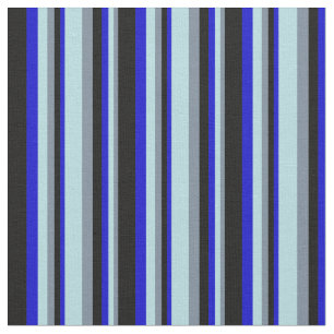Tecido Cinzas Leves, Azul Pó, Azul e Preto