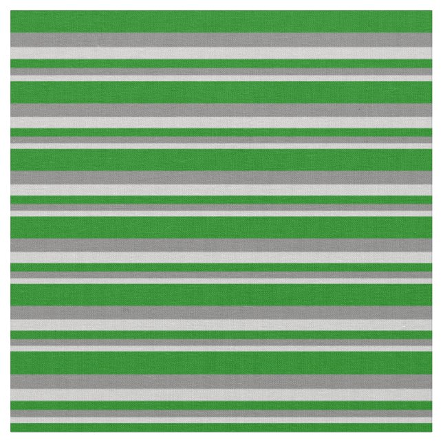 Tecido Cinzas leves, Cinzas e padrão verde de faixas (Detalhe)