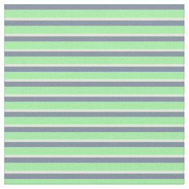 Tecido Cinzas Leves, Linhas Verde e Branco Coloridas