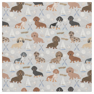 Tecido cinzas náuticas para cães Dachshund