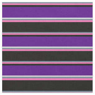 Tecido Cinzas, rosa-quente, preto, índio e Lavanda