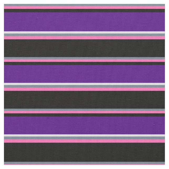 Tecido Cinzas, rosa-quente, preto, índio e Lavanda (Detalhe)