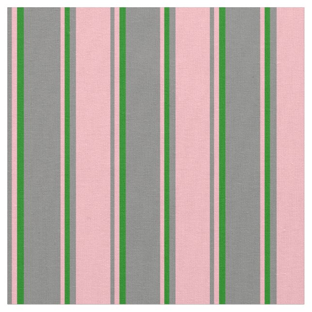 Tecido Cinzas, Rosas claro e padrão verde (Detalhe)