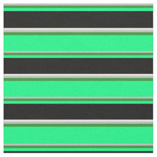 Tecido Cinzas, Verde Florestal, Verde, Preto e Branco Col