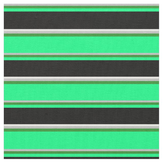 Tecido Cinzas, Verde Florestal, Verde, Preto e Branco Col (Detalhe)