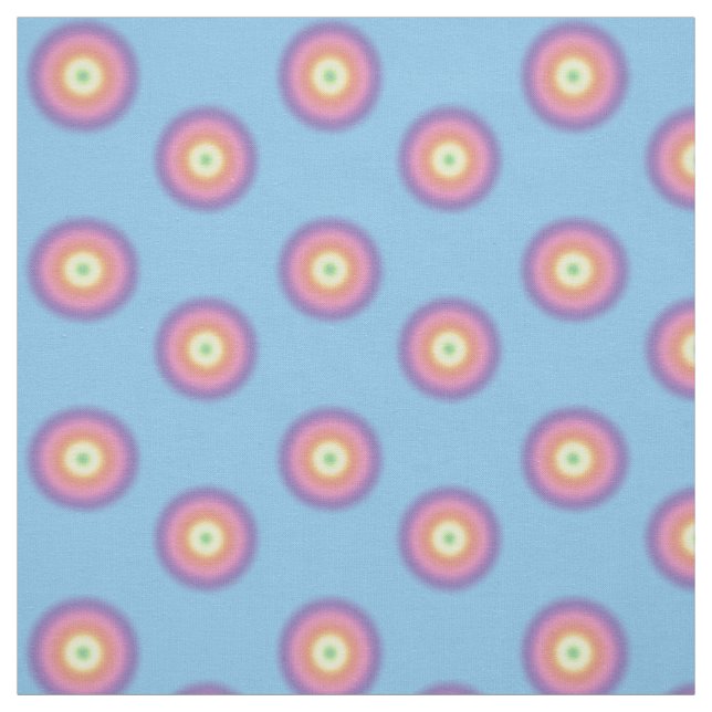 Tecido - Círculos arco-íris em azul (Modelo)