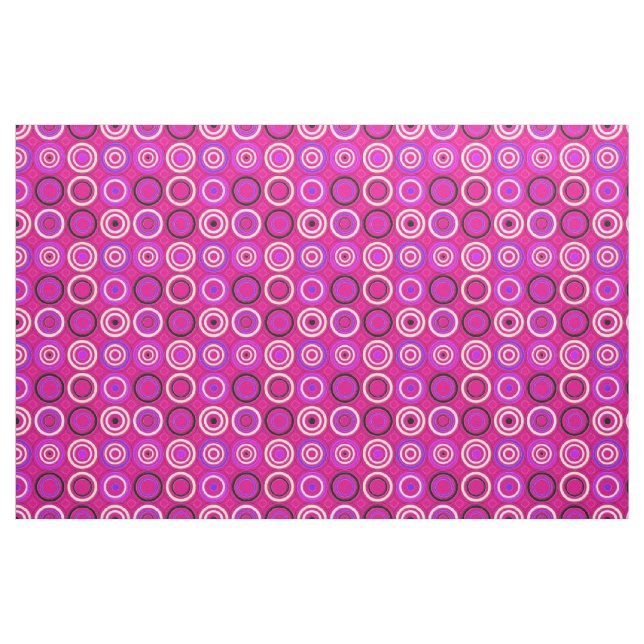 Tecido Círculos Funk Rosa (Fat Quarter)