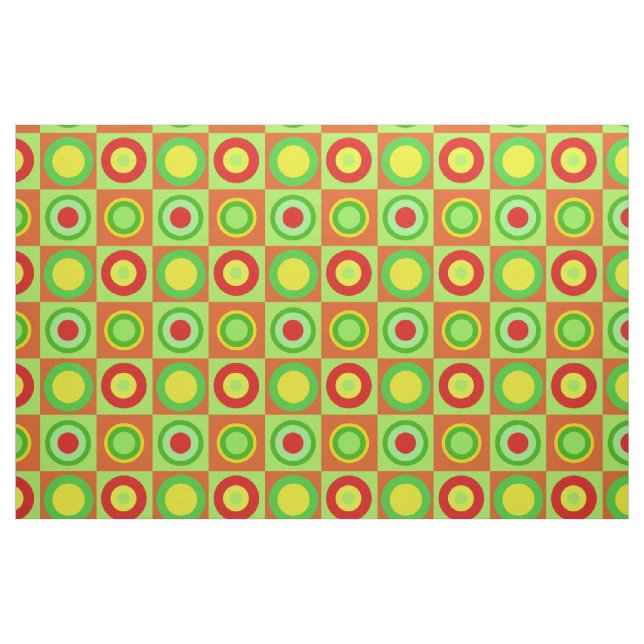 Tecido Círculos Retro-Modernos de Bolinhas Op. 1970 (Fat Quarter)