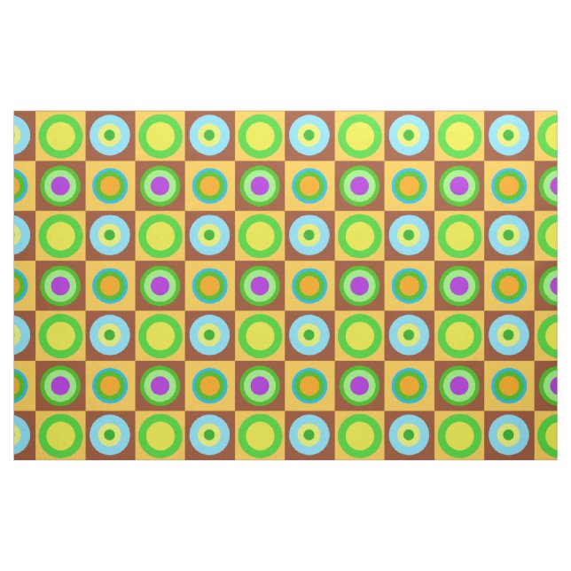 Tecido Círculos Retro-Modernos de Bolinhas Op. 1970 (Fat Quarter)