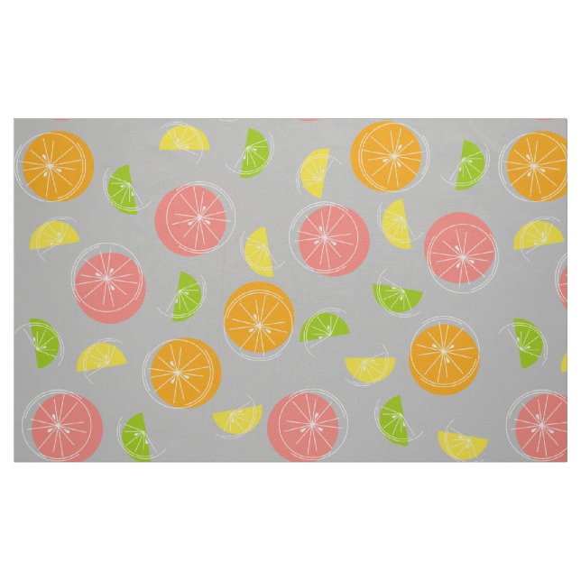 Tecido Citrus Multilarge impressão cinza (Fat Quarter)