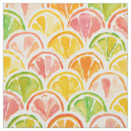 Tecido CITRUS SCALLOP Frutas coloridas