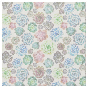 Tecido claro do design dos succulents