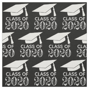 Tecido Classe de preto Boné de formatura 2020