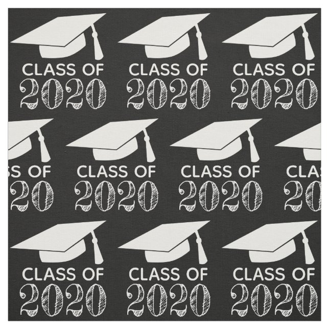 Tecido Classe de preto Boné de formatura 2020 (Modelo)