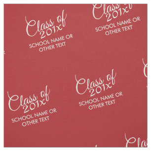 Tecido Classe vermelha da graduação de ano e de texto