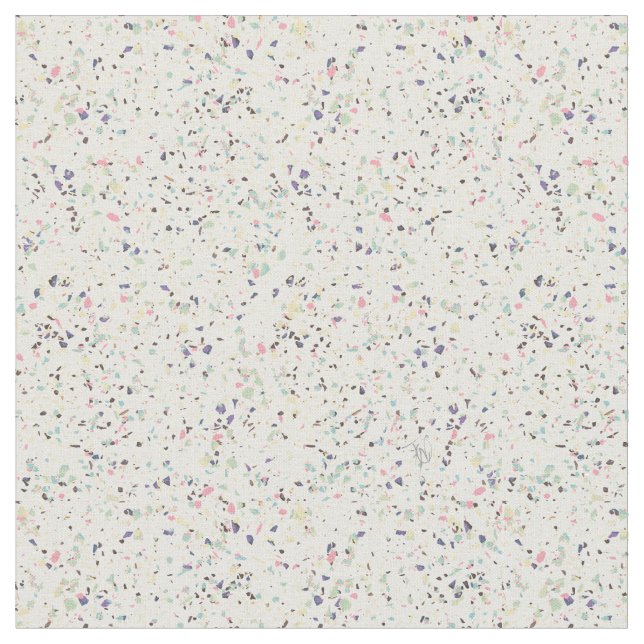 Tecido Clássica vintage marble terrazzo pastel design (Detalhe)