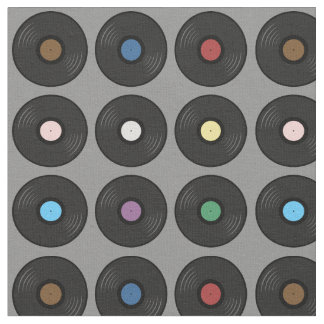 Tecido Clássico colorido do Vinil Record