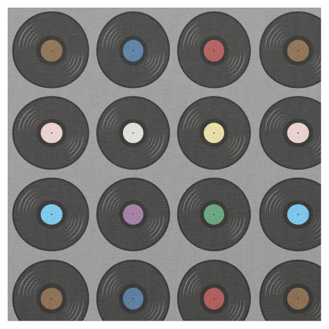 Tecido Clássico colorido do Vinil Record (Detalhe)