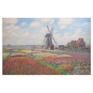 Tecido Claude Monet - Campo das Tulipas na Holanda