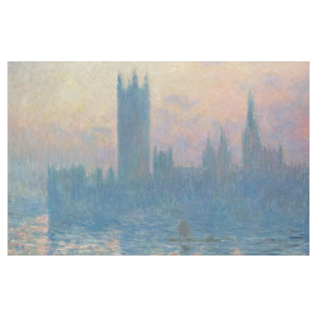 Tecido Claude Monet Casas do Parlamento Pôr do Sol (Jarda)