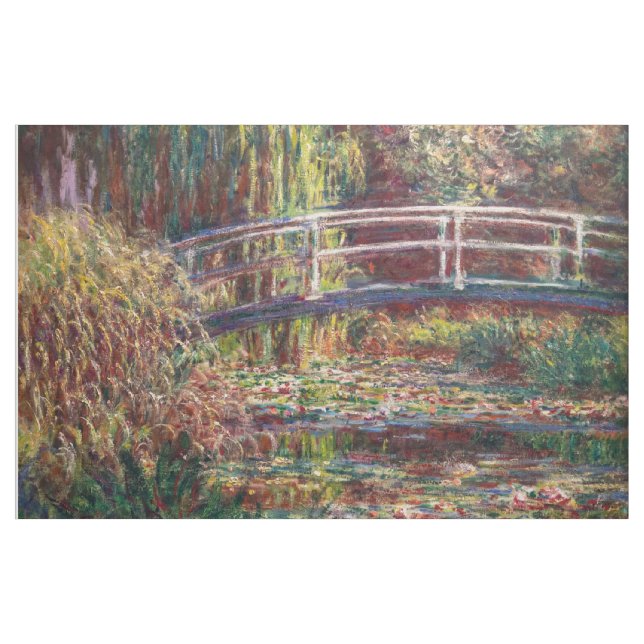Tecido Claude Monet - Lagoa de Água Lily, Harmonia Rosa (Jarda)