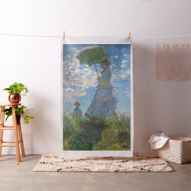 Tecido Claude Monet - O Promenade, Mulher com Parasol (In Situ)