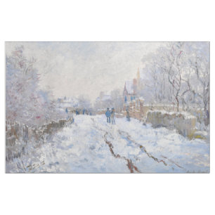 Tecido Claude Monet - Snow Scene at Argenteuil