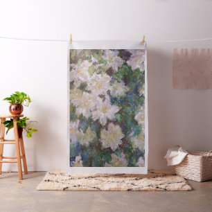 Tecido Claude Monet - White Clematis