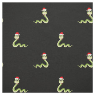 Tecido Cobra engraçada Papai Noel Chapéu Natal Feliz