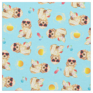 Tecido Cocker Spaniel de Verão