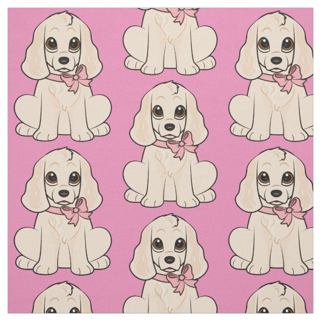 Tecido Cocker spaniel em um arco (Modelo)