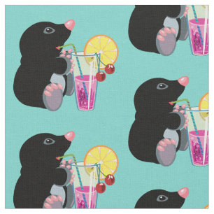 Tecido cocktail de bebendo de toupeira