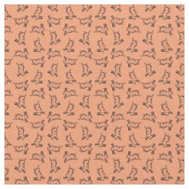 Tecido Coelho a saltar, coelho a coelhinho, COR BG (Detalhe)