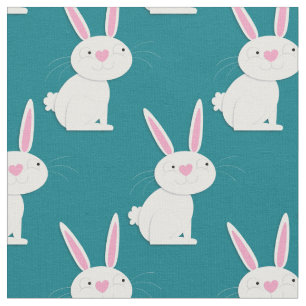 Tecido Coelho Bunny Fofo Desenho Infantil