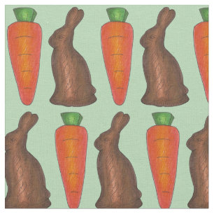 Tecido Coelho Coelho Coelho de Chocolate Carroçaria Doces