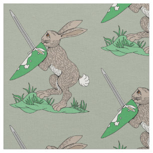 Tecido Coelho Guerreiro Medieval