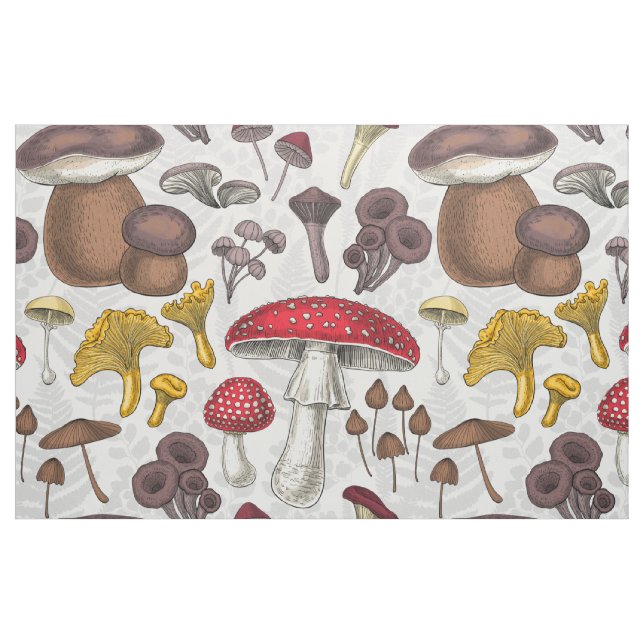 Tecido Cogumelos selvagens (Fat Quarter)