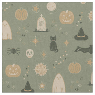 Tecido Coisas Assustadoras - Sage, Pine, Fawn, Dove Tecid