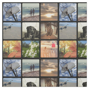 Tecido Colagem de Imagens Múltiplas Fotográficas Personal