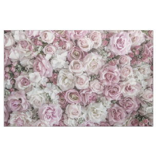 Tecido - Colagem de Rosas Vitorianos