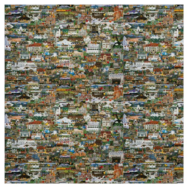 Tecido Colagem do Noroeste do Pacífico (Modelo)