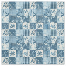 Colcha de retalhos azul vintage Cottagecore Casa d