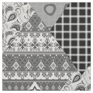 Tecido Colcha de retalhos de abstrato boho e etno sem cos