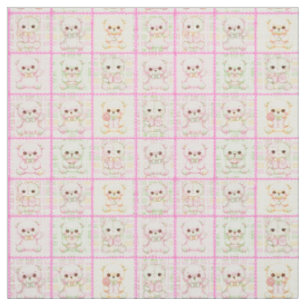 Tecido Colcha de Urso de Patchwork Fofa Sem Costura