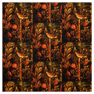 Tecido COLEÇÃO POMPEII NIGHTINGALE COM ROSA Amarelo