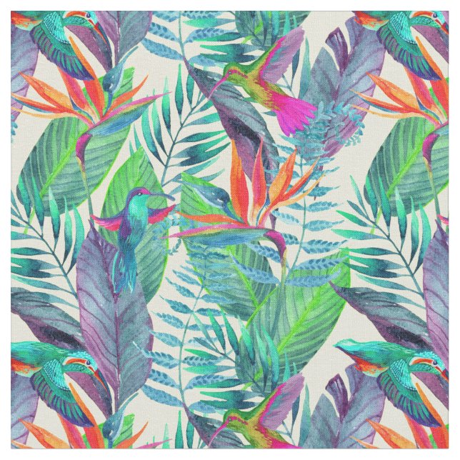 Tecido Colibris da aguarela (Detalhe)