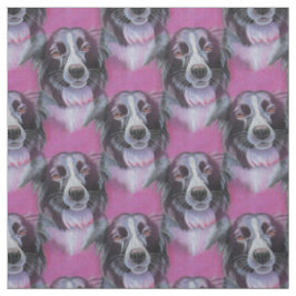 Tecido Collie da Borda do Cão da Lua Psicodélica