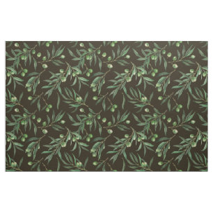 Tecido Coloração aquosa dos ramos de oliveira em preto